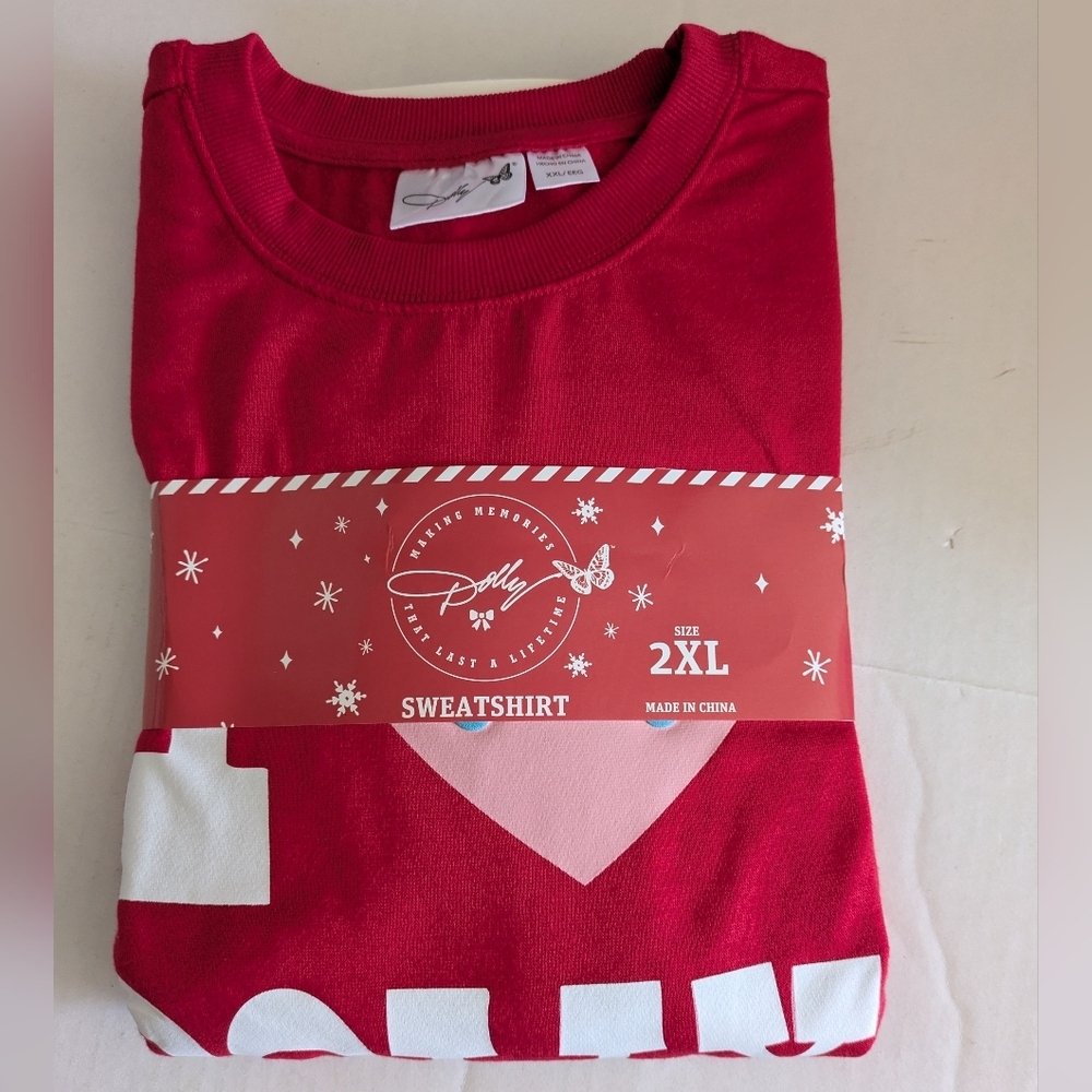 Dolly Parton Sweatshirt I Love Dolly Valentine